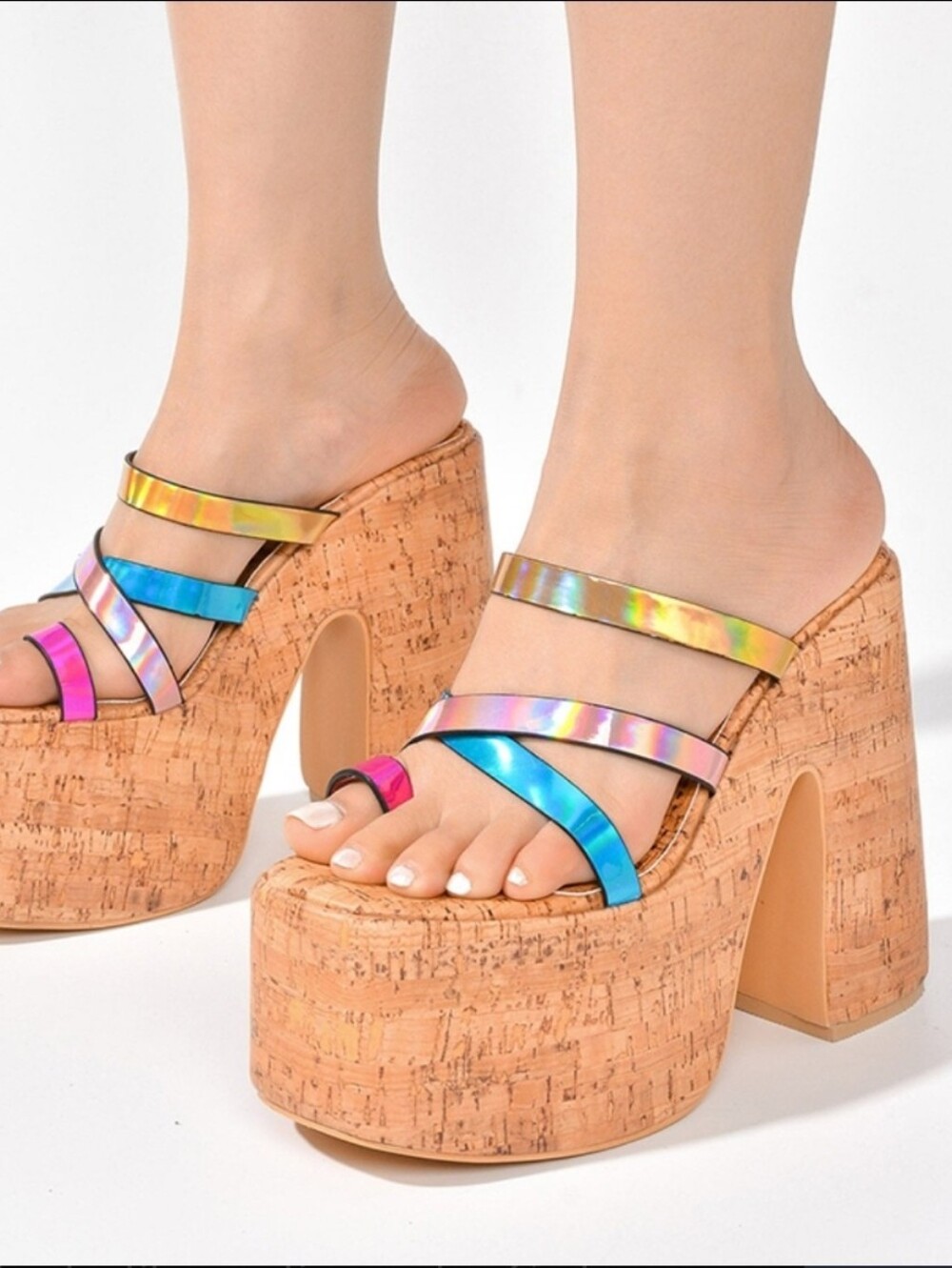 Cape Robbin Y2k High Heel Platform Strappy Sandals